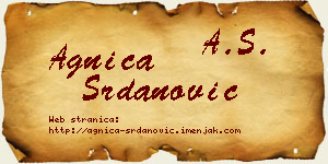 Agnica Srdanović vizit kartica